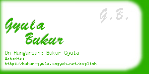 gyula bukur business card